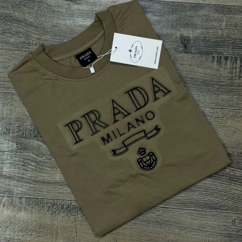 Prada Men's Premium Stylish Round Neck Short Sleeve T-Shirt Wholesale Bangladesh
