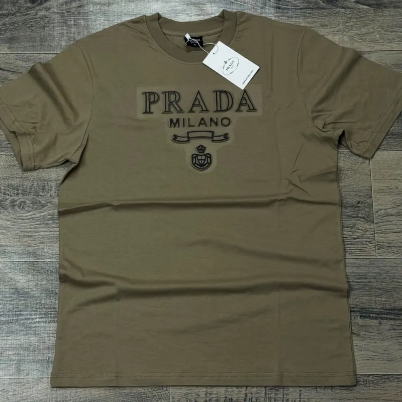 Prada Men's Premium Stylish Round Neck Short Sleeve T-Shirt Wholesale Bangladesh