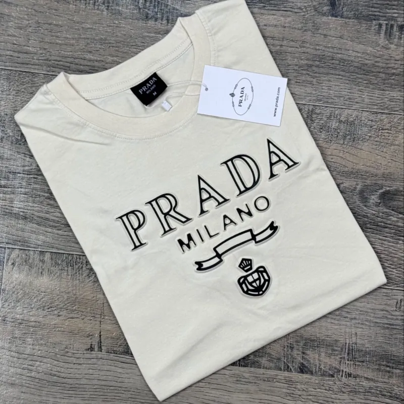 Prada Men's Premium Stylish Round Neck Short Sleeve T-Shirt Wholesale Bangladesh