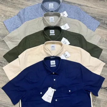 Zara Men's Premium Summer Half Sleeve Check Shirt Wholesale Bangladesh