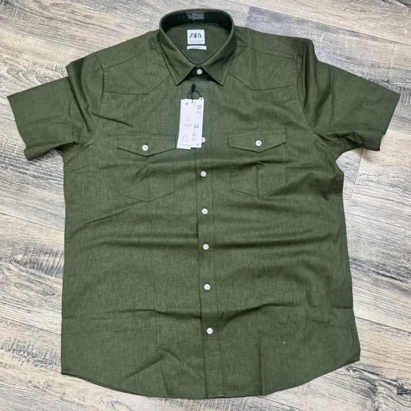 Zara Men's Premium Summer Half Sleeve Check Shirt Wholesale Bangladesh