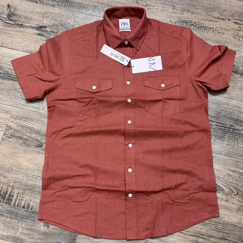Zara Men's Premium Half Sleeve Remi Cotton Check Shirt Wholesale Bangladesh