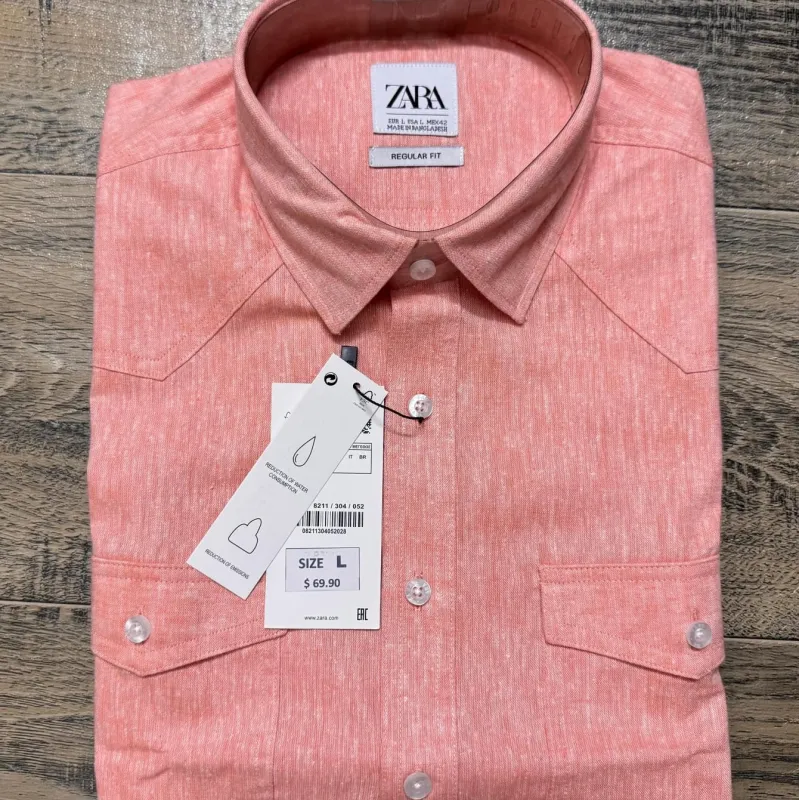 Zara Men's Premium Half Sleeve Remi Cotton Check Shirt Wholesale Bangladesh