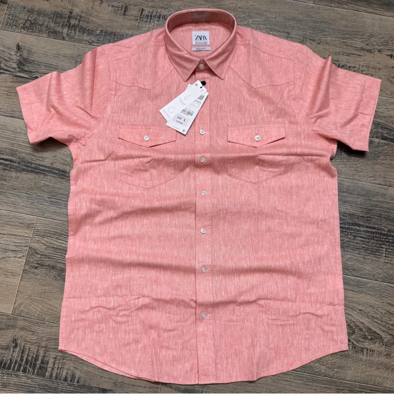 Zara Men's Premium Half Sleeve Remi Cotton Check Shirt Wholesale Bangladesh