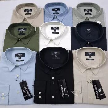 Armani Men's Slim Fit Long Sleeve Shirt Wholesale – Everywear Bangladesh Ltd