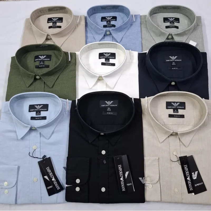 Armani Men's Slim Fit Long Sleeve Shirt Wholesale – Everywear Bangladesh Ltd Armani Men's Slim Fit Long Sleeve Shirt Wholesale – Everywear Bangladesh Ltd