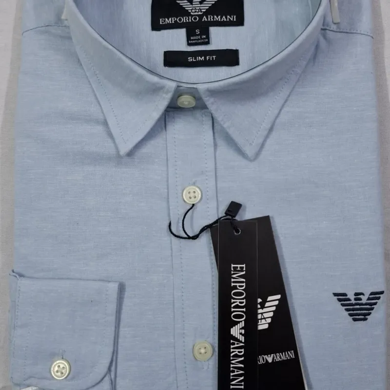 Armani Men's Slim Fit Long Sleeve Shirt Wholesale – Everywear Bangladesh Ltd Armani Men's Slim Fit Long Sleeve Shirt Wholesale – Everywear Bangladesh Ltd