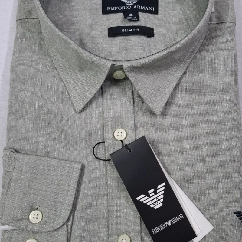 Armani Men's Slim Fit Long Sleeve Shirt Wholesale – Everywear Bangladesh Ltd Armani Men's Slim Fit Long Sleeve Shirt Wholesale – Everywear Bangladesh Ltd