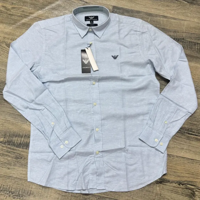 Armani Men's Slim Fit Long Sleeve Shirt Wholesale – Everywear Bangladesh Ltd Armani Men's Slim Fit Long Sleeve Shirt Wholesale – Everywear Bangladesh Ltd