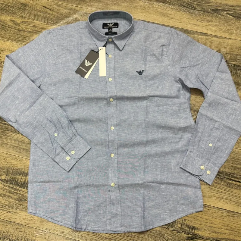 Armani Men's Slim Fit Long Sleeve Shirt Wholesale – Everywear Bangladesh Ltd Armani Men's Slim Fit Long Sleeve Shirt Wholesale – Everywear Bangladesh Ltd