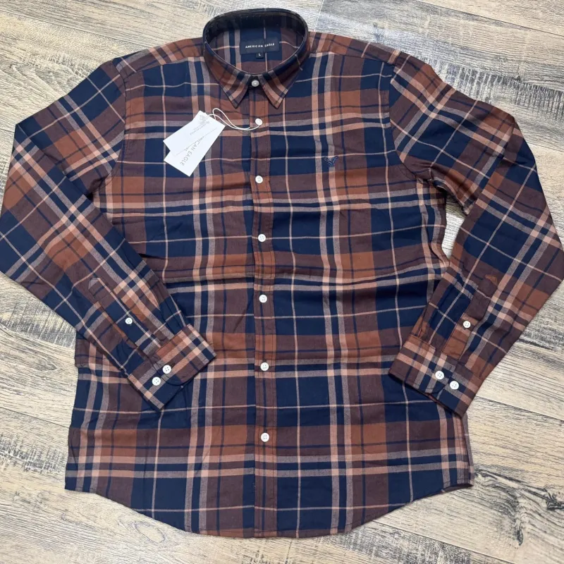 American Eagle Men's Oxford Cotton Check Long Sleep Shirt Wholesale – Everywear Bangladesh Ltd American Eagle Men's Oxford Cotton Check Long Sleep Shirt Wholesale – Everywear Bangladesh Ltd