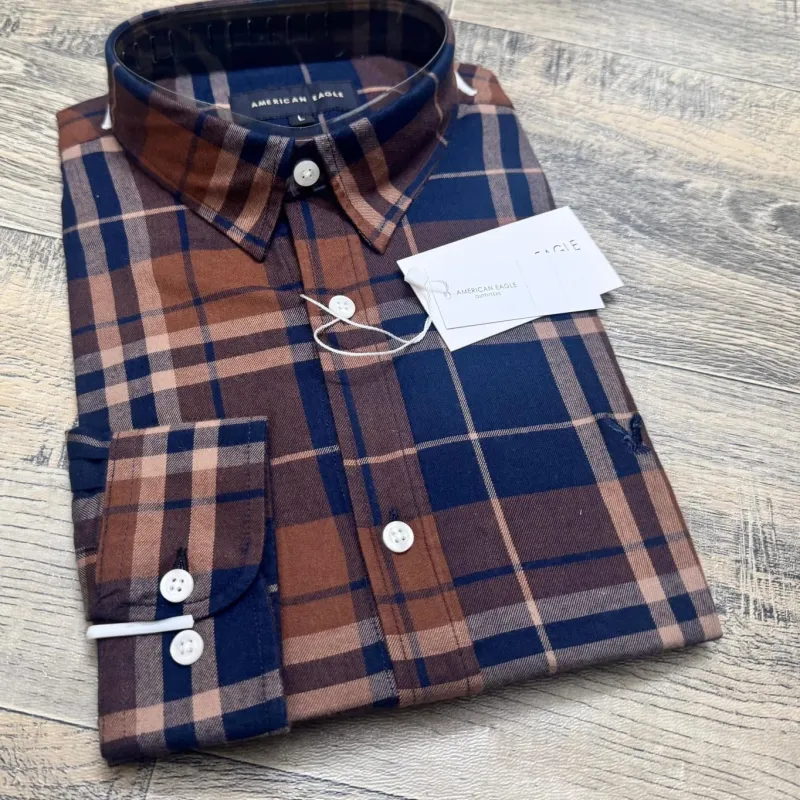 American Eagle Men's Oxford Cotton Check Long Sleep Shirt Wholesale – Everywear Bangladesh Ltd American Eagle Men's Oxford Cotton Check Long Sleep Shirt Wholesale – Everywear Bangladesh Ltd