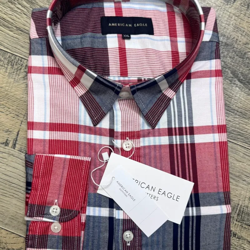 American Eagle Men's Oxford Cotton Check Long Sleep Shirt Wholesale – Everywear Bangladesh Ltd American Eagle Men's Oxford Cotton Check Long Sleep Shirt Wholesale – Everywear Bangladesh Ltd