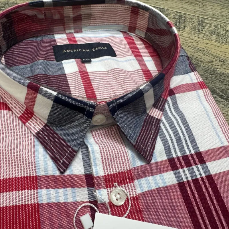American Eagle Men's Oxford Cotton Check Long Sleep Shirt Wholesale – Everywear Bangladesh Ltd American Eagle Men's Oxford Cotton Check Long Sleep Shirt Wholesale – Everywear Bangladesh Ltd