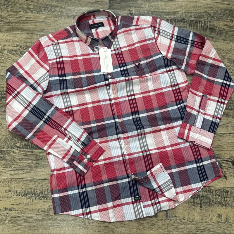 American Eagle Men's Oxford Cotton Check Long Sleep Shirt Wholesale – Everywear Bangladesh Ltd American Eagle Men's Oxford Cotton Check Long Sleep Shirt Wholesale – Everywear Bangladesh Ltd