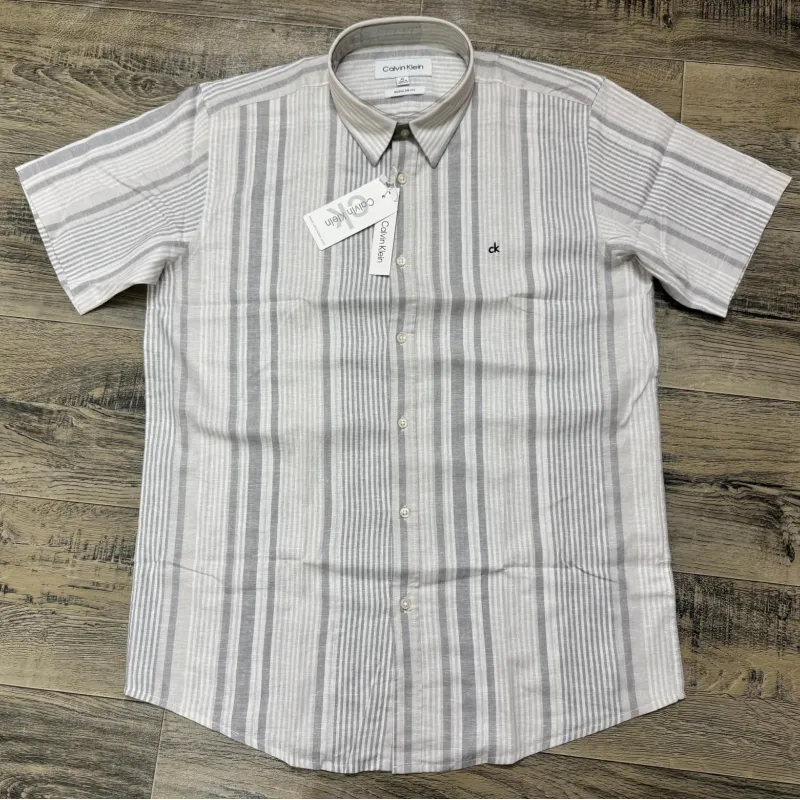 Calvin Klein Men's Short Sleeve Rami Cotton Stripe Shirt Wholesale – Everywear Bangladesh Ltd
