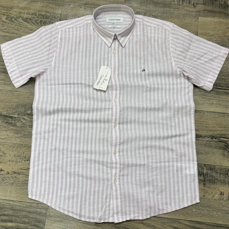 Calvin Klein Men's Short Sleeve Rami Cotton Stripe Shirt Wholesale – Everywear Bangladesh Ltd