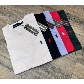 Ralph Lauren Men's Premium Stylish Round Neck Short Sleep T‑Shirt Wholesale – Everywear Bangladesh Ltd