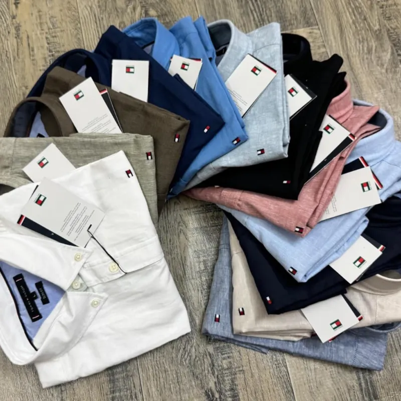 Tommy Hilfiger Men's Short Sleeve Rami Cotton Solid Shirt Wholesale – Everywear Bangladesh Ltd