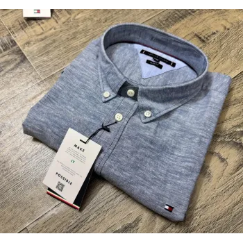 Tommy Hilfiger Men's Short Sleeve Rami Cotton Solid Shirt Wholesale – Everywear Bangladesh Ltd