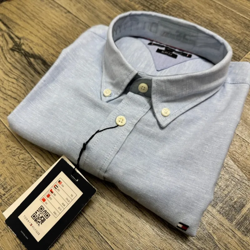 Tommy Hilfiger Men's Short Sleeve Rami Cotton Solid Shirt Wholesale – Everywear Bangladesh Ltd