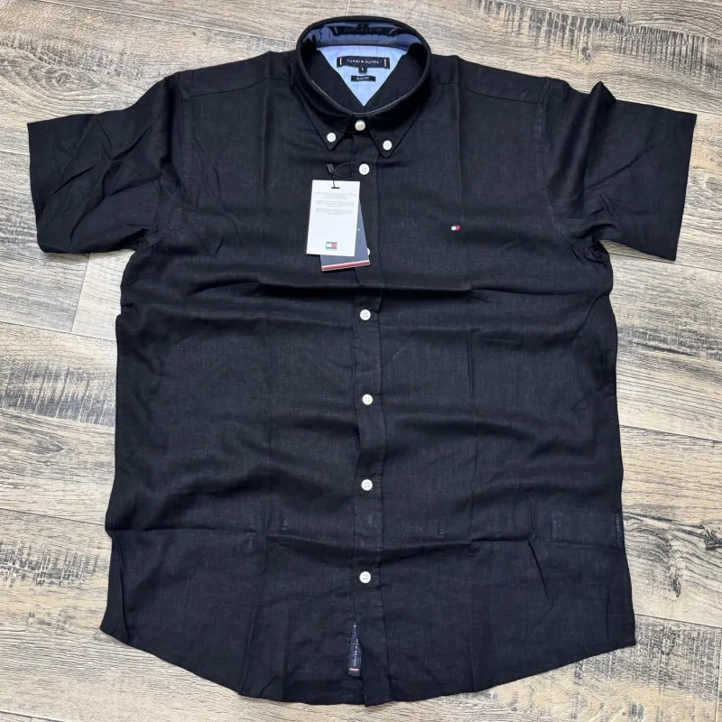 Tommy Hilfiger Men's Short Sleeve Rami Cotton Solid Shirt Wholesale – Everywear Bangladesh Ltd