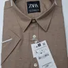 Zara Men's Short Sleeve Rami Cotton Shirt Wholesale – Everywear Bangladesh Ltd