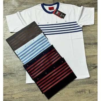 Hugo Men's Premium Stylish Round Neck Short Sleep T‑Shirt Wholesale – Everywear Bangladesh Ltd