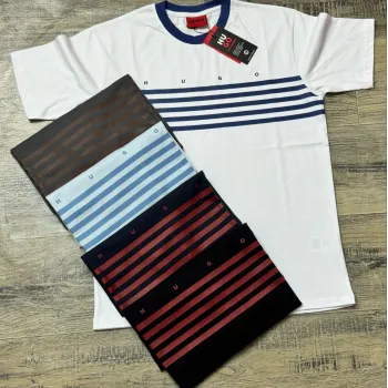 Hugo Men's Premium Stylish Round Neck Short Sleep T‑Shirt Wholesale – Everywear Bangladesh Ltd