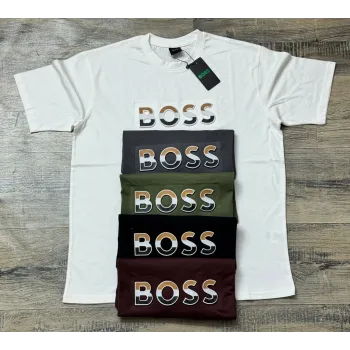 Boss Men's Premium Stylish Round Neck Short Sleeve T‑Shirt Wholesale 