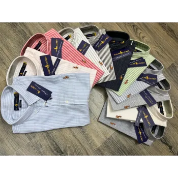 Ralph Lauren Men’s Premium Original Export Quality Ramie Stripe Long Sleeve Shirt Wholesale Bangladesh