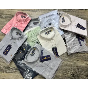 Ralph Lauren Men’s Premium Original Export Quality Ramie Stripe Long Sleeve Shirt Wholesale Bangladesh