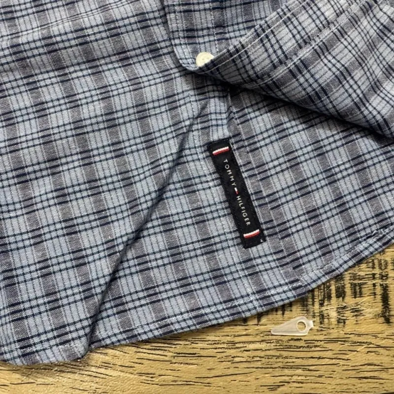 Tommy Hilfiger Men’s Premium Stylish Ramie Cotton Check Long Sleeve Shirt Wholesale Bangladesh