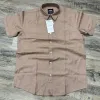 Zara Men’s Premium Stylish Ramie Cotton Solid Short Sleeve Shirt Wholesale Bangladesh