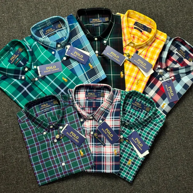 Ralph Lauren Men’s Cotton Flannel Short Sleeve Check Shirt Wholesale Bangladesh Ralph Lauren Men’s Cotton Flannel Short Sleeve Check Shirt Wholesale Bangladesh