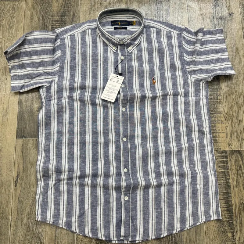 Ralph Lauren Men’s Ramie Cotton Stripe Short Sleeve Shirt Wholesale Bangladesh