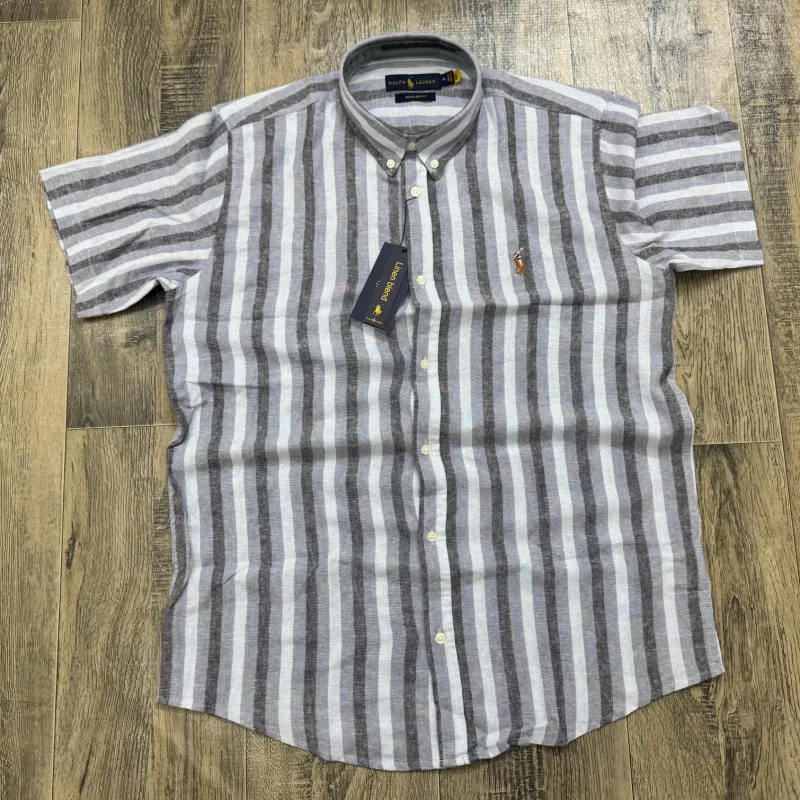 Ralph Lauren Men’s Ramie Cotton Stripe Short Sleeve Shirt Wholesale Bangladesh