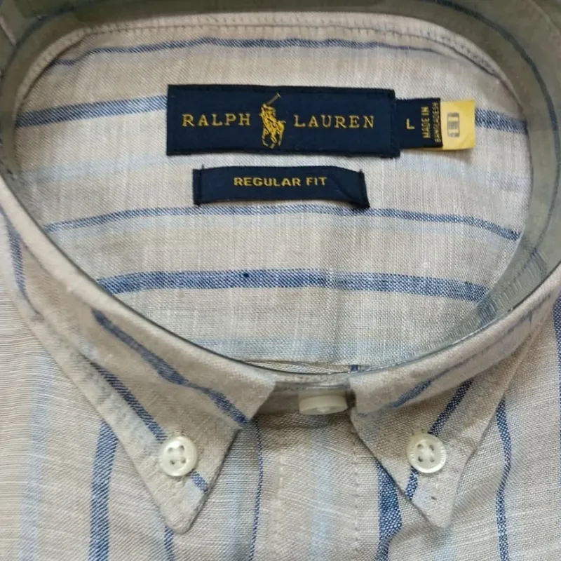 Ralph Lauren Men’s Ramie Cotton Stripe Short Sleeve Shirt Wholesale Bangladesh
