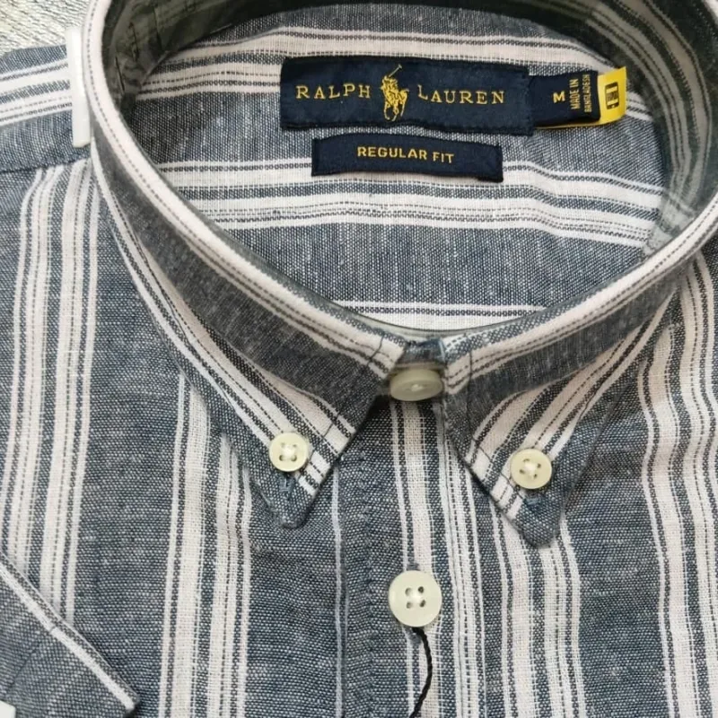 Ralph Lauren Men’s Ramie Cotton Stripe Short Sleeve Shirt Wholesale Bangladesh