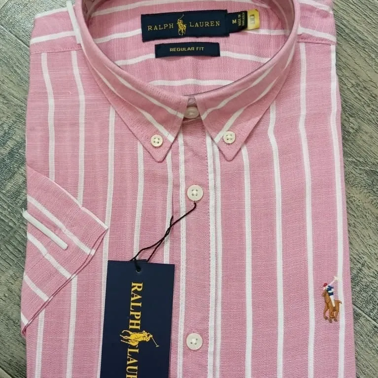 Ralph Lauren Men’s Ramie Cotton Stripe Short Sleeve Shirt Wholesale Bangladesh