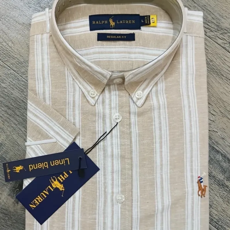 Ralph Lauren Men’s Ramie Cotton Stripe Short Sleeve Shirt Wholesale Bangladesh