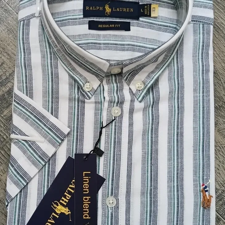 Ralph Lauren Men’s Ramie Cotton Stripe Short Sleeve Shirt Wholesale Bangladesh
