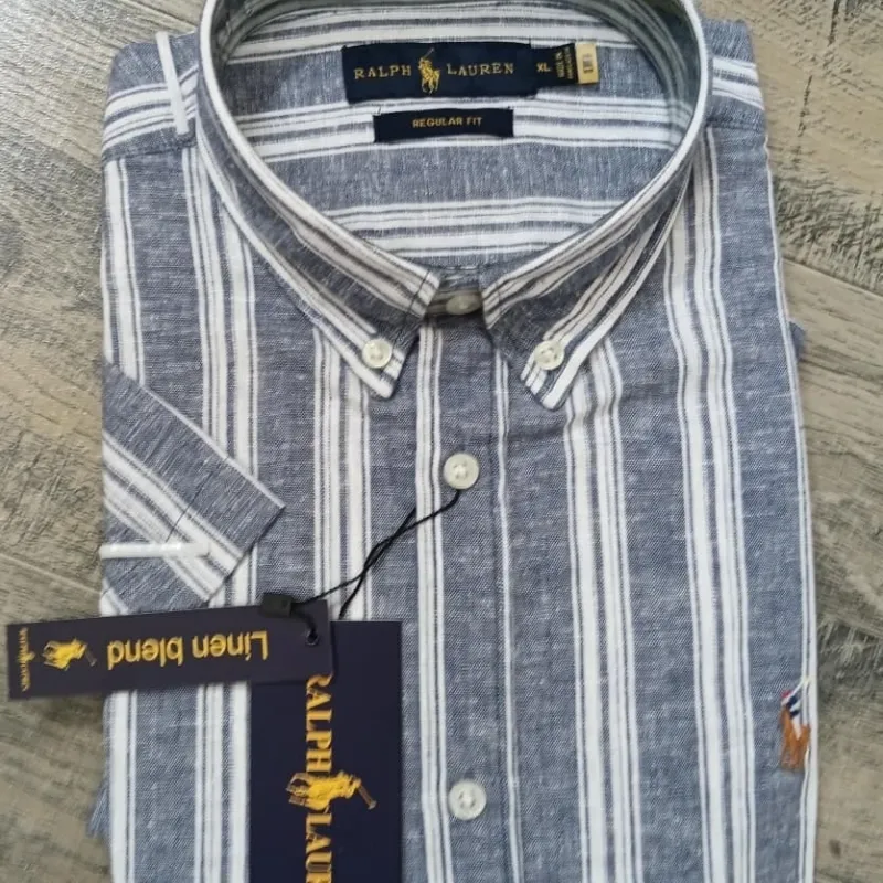 Ralph Lauren Men’s Ramie Cotton Stripe Short Sleeve Shirt Wholesale Bangladesh