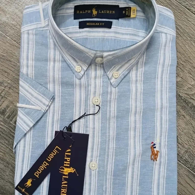 Ralph Lauren Men’s Ramie Cotton Stripe Short Sleeve Shirt Wholesale Bangladesh