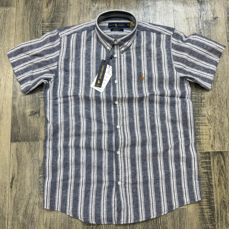 Ralph Lauren Men’s Ramie Cotton Stripe Short Sleeve Shirt Wholesale Bangladesh