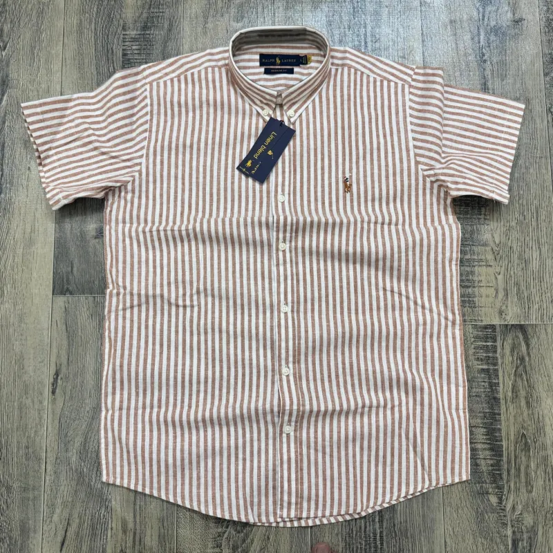 Ralph Lauren Men’s Ramie Cotton Stripe Short Sleeve Shirt Wholesale Bangladesh