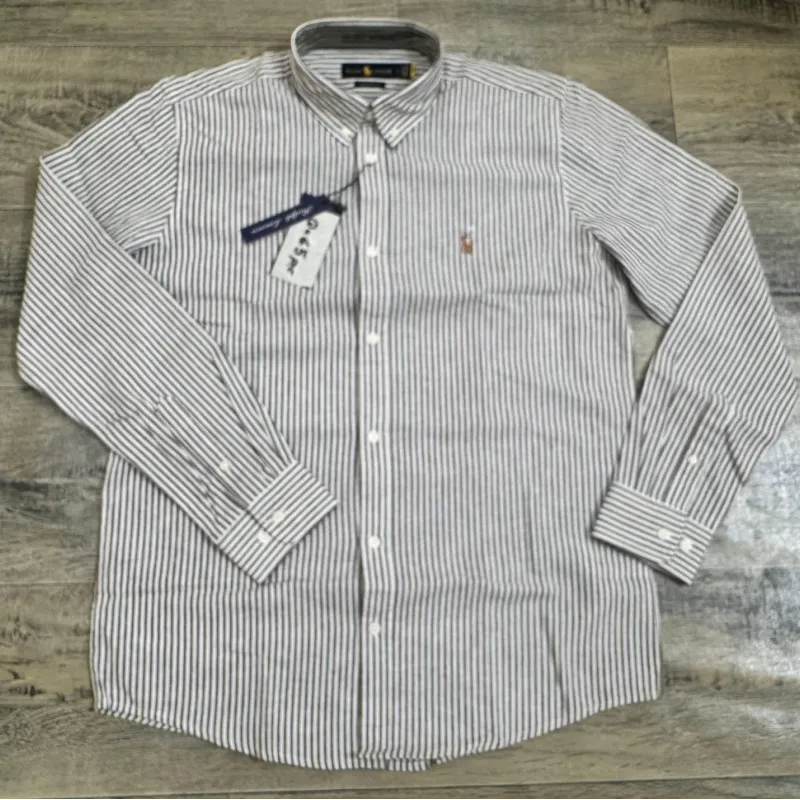 Ralph Lauren Men’s Ramie Cotton Stripe Long Sleeve Shirt Wholesale Bangladesh