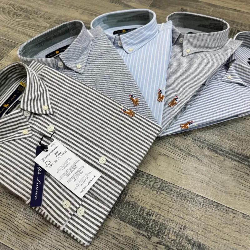 Ralph Lauren Men’s Ramie Cotton Stripe Long Sleeve Shirt Wholesale Bangladesh