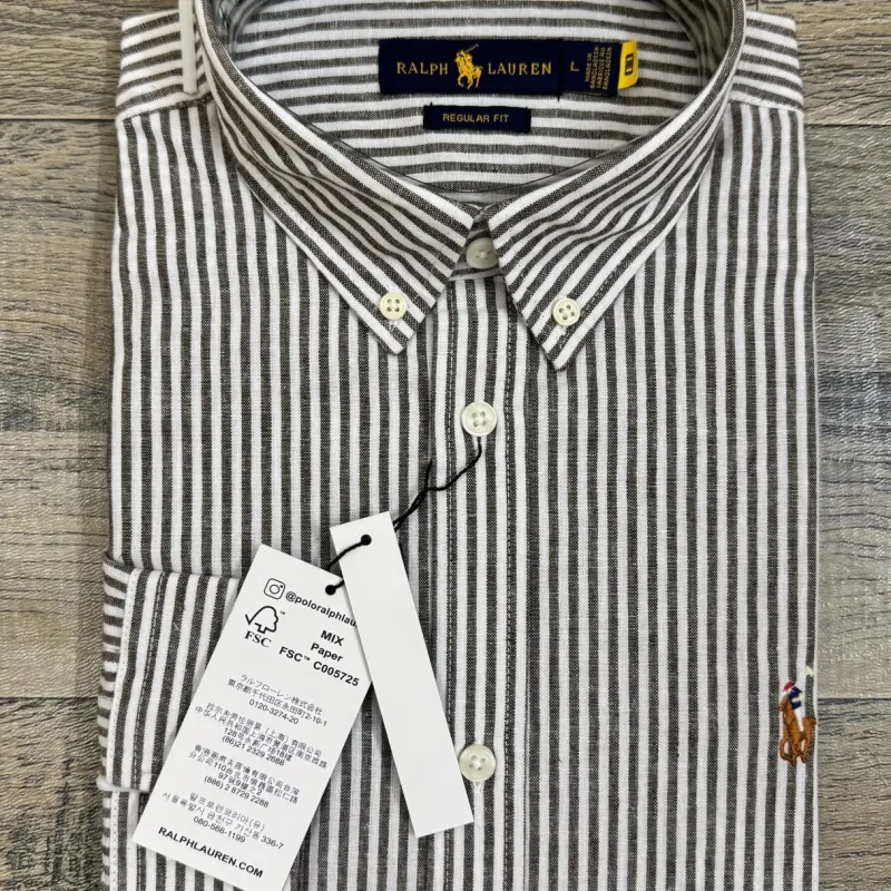 Ralph Lauren Men’s Ramie Cotton Stripe Long Sleeve Shirt Wholesale Bangladesh