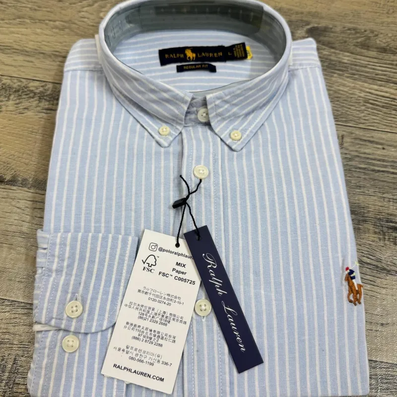 Ralph Lauren Men’s Ramie Cotton Stripe Long Sleeve Shirt Wholesale Bangladesh